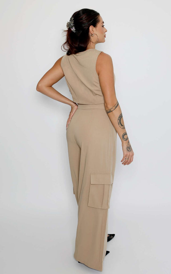 The Gigi Twill Cargo Set - Girl Hi Boutique