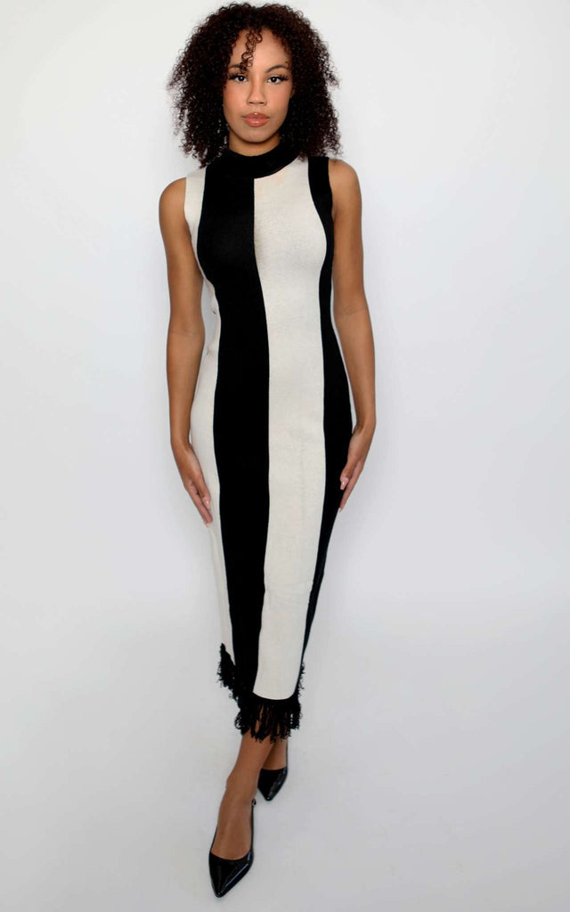 black fringe midi dress The Katie Fringe Midi Dress Small