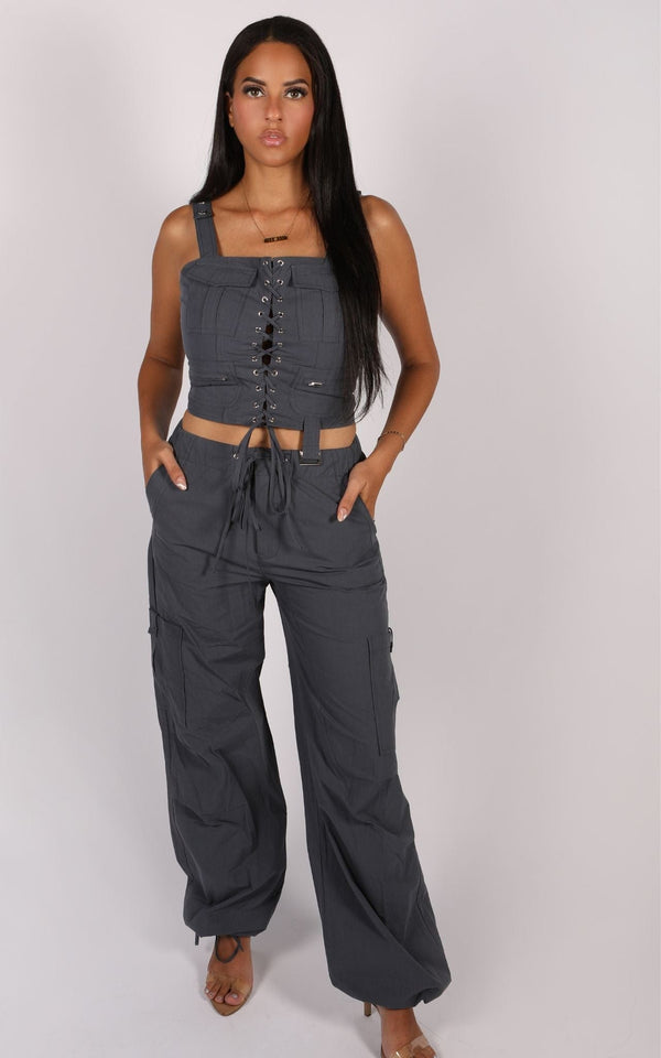 Bella Cargo Pant Set - Girl Hi Boutique