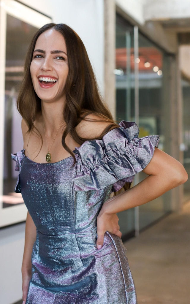 Scrunch off the shoulder dress hotsell